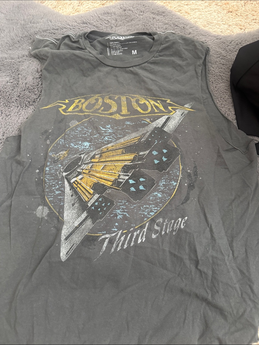 Third Stage Graphic Muscle Tee - Black